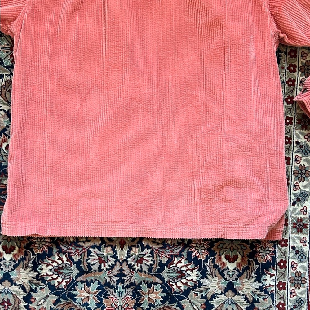 L.L. Bean Peachy Rose Corduroy Shirt - Picture 8 of 9